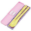 Japan Sanrio Chopsticks 18cm & Spoon with Case - Kuromi & My Melody : Netflix - 3