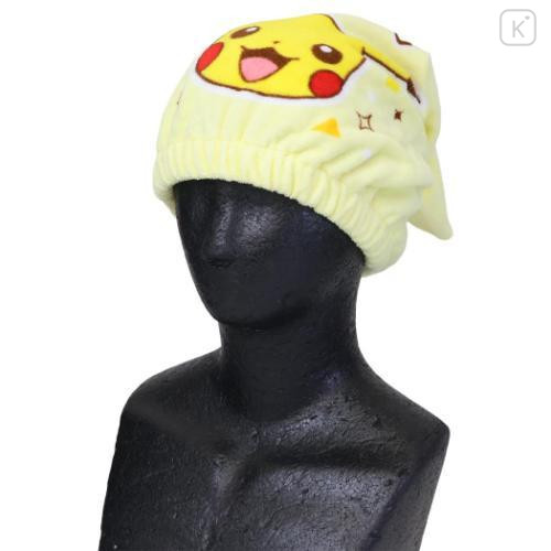 Japan Pokemon Towel Cap - Pikachu : Happy Light Yellow - 4