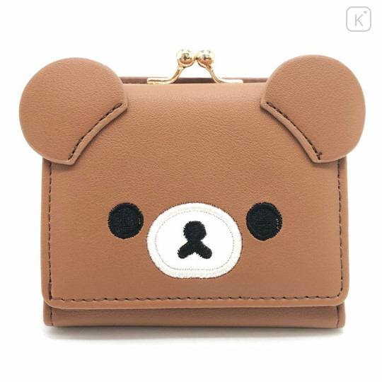 Japan San-X Clasp Trifold Wallet - Chairoikoguma : Face - 1
