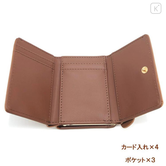Japan San-X Clasp Trifold Wallet - Chairoikoguma : Face - 5