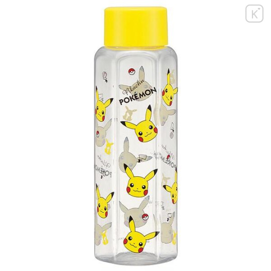 Japan Pokemon Hexagonal Water Bottle 350ml - Pikachu - 1