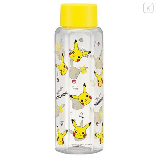 Japan Pokemon Hexagonal Water Bottle 350ml - Pikachu - 2