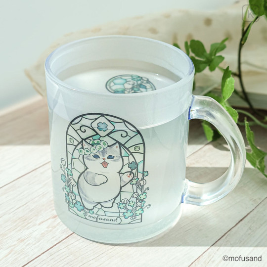Japan Mofusand Glass Mug - Stained Glass Green - 2