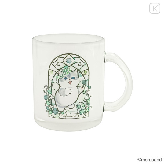 Japan Mofusand Glass Mug - Stained Glass Green - 3