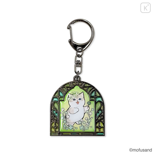 Japan Mofusand Stained Glass Style Keychain - Green - 3