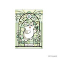 Japan Mofusand A4 Clear File - Stained Glass Green - 1