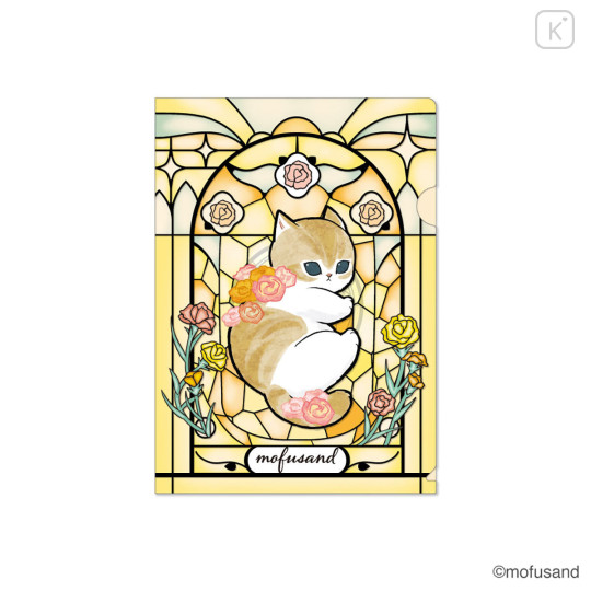 Japan Mofusand A4 Clear File - Stained Glass Orange - 1