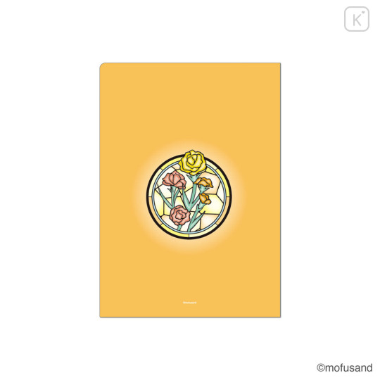Japan Mofusand A4 Clear File - Stained Glass Orange - 2
