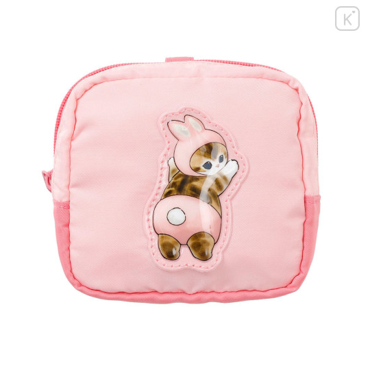 Japan Mofusand Puffy Applique Pouch - Bunny Cat Pink - 1