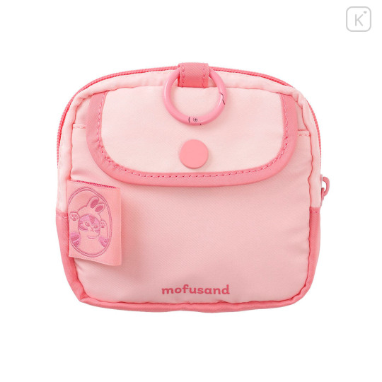 Japan Mofusand Puffy Applique Pouch - Bunny Cat Pink - 4