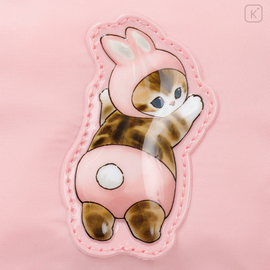 Japan Mofusand Puffy Applique Pouch - Bunny Cat Pink - 6