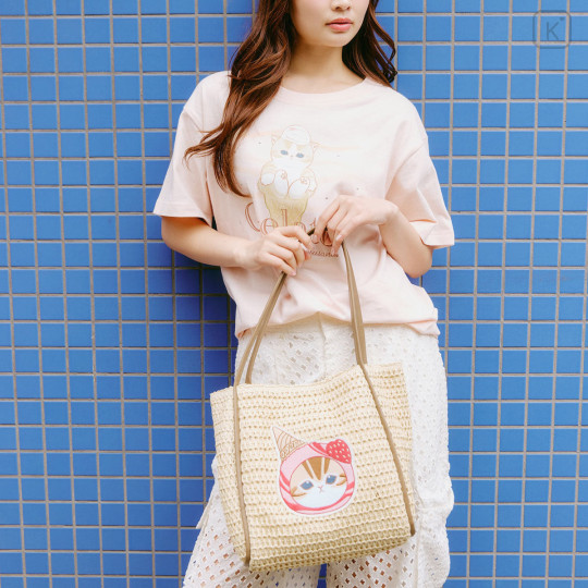 Japan Mofusand Strawberry Basket Bag - Natural - 2