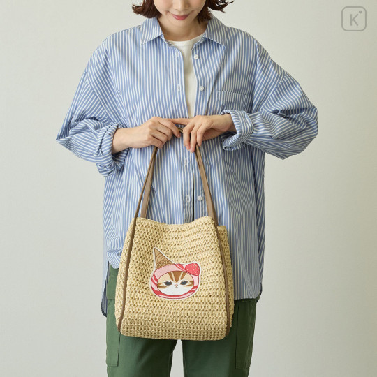 Japan Mofusand Strawberry Basket Bag - Natural - 3