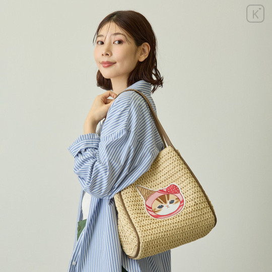 Japan Mofusand Strawberry Basket Bag - Natural - 4