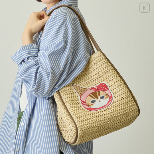 Japan Mofusand Strawberry Basket Bag - Natural - 5