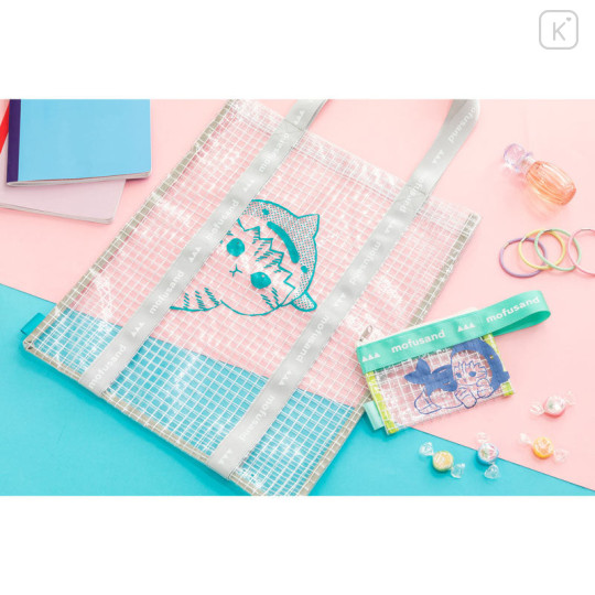 Japan Mofusand Clear Vinyl Pouch - Shark Cat - 5
