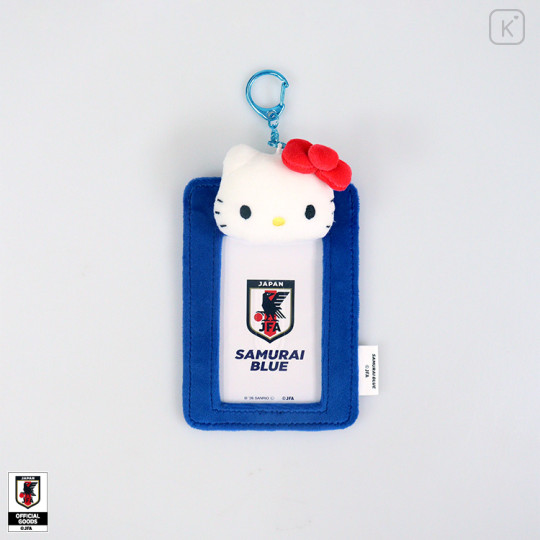 [Pre-order] Japan Sanrio Plush Photo Keychain - Hello Kitty : Japan National Football Team Ver. 2026 - 1