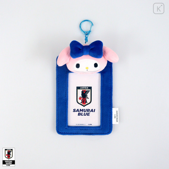 [Pre-order] Japan Sanrio Plush Photo Keychain - My Melody : Japan National Football Team Ver. 2026 - 1