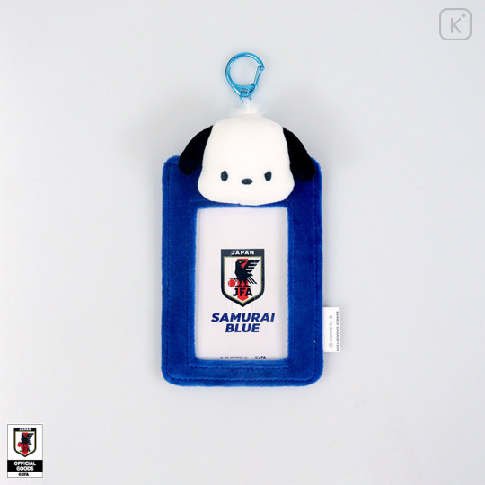 [Pre-order] Japan Sanrio Plush Photo Keychain - Pochacco : Japan National Football Team Ver. 2026 - 1