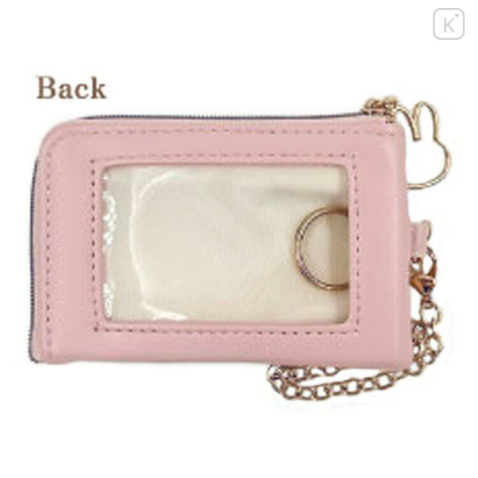 Japan Miffy Pass Case Card Holder - Quilted Ribbon Light Pink - 2