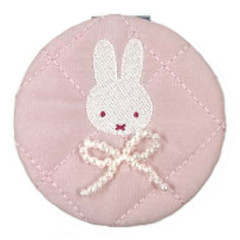 Japan Miffy 2-sided Compact Mirror - Quilted Ribbon Light Pink