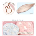 Japan Miffy Slim Pen Pouch Pencil Case - Quilted Ribbon Light Pink - 2