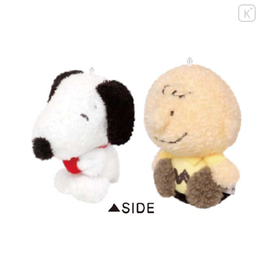 Japan Peanuts Mascot Holder Connecting Set - Snoopy & Charlie Brown Heart - 2