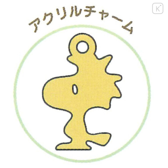 Japan Peanuts Clear Mini Pouch - Woodstock : Star Friends Brown Sequins - 2
