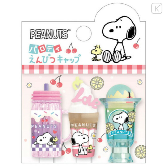 Japan Peanuts Pencil Cap Set - Snoopy : Ice Cream Drink Style A - 1