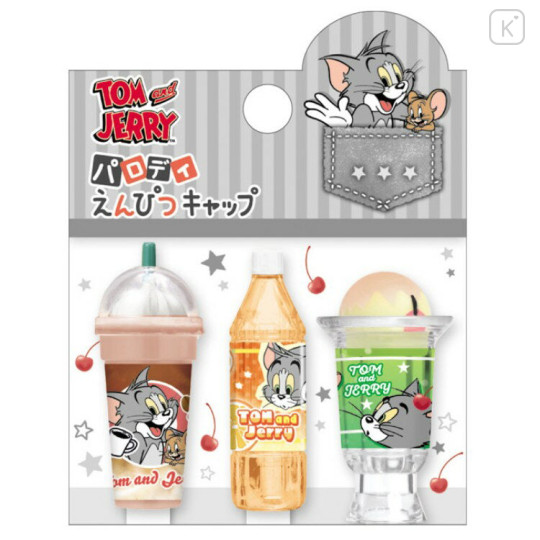 Japan Tom and Jerry Pencil Cap Set - Ice Cream Drink Style - 1