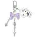 Japan Sanrio Mascot Bag Charm Keychain - Hello Kitty : Jara Gem Ribbon Monotone - 1