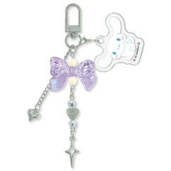 Japan Sanrio Mascot Bag Charm Keychain - Cinnamoroll : Jara Gem Ribbon