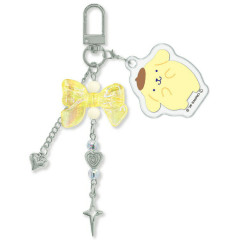 Japan Sanrio Mascot Bag Charm Keychain - Pompompurin : Jara Gem Ribbon