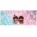 Japan Monchhichi Face Towel - Monchhichi-chan & Monchhichi-kun : Summer Swimsuit Tan Sunburned Hibiscus - 1