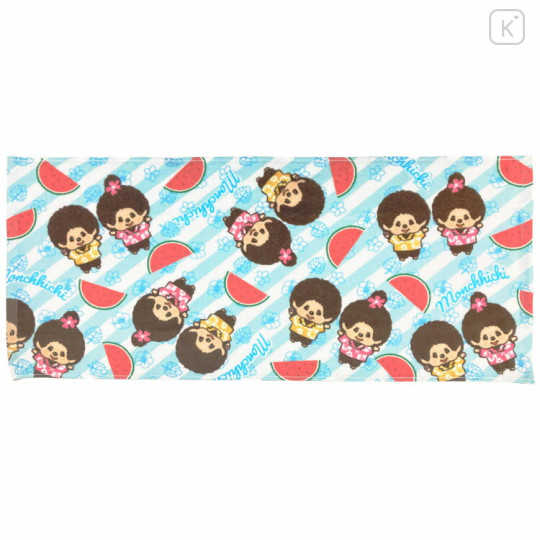 Japan Monchhichi Face Towel - Monchhichi-chan & Monchhichi-kun : Summer Watermelon - 1
