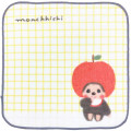 Japan Monchhichi Mini Towel Jacquard Handkerchief - Monchhichi-kun : Furukawashiko Fruit Parlor Apple - 1