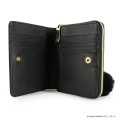Japan Sanrio Bifold Wallet - Hello Kitty : Black Gold Dangling Tail - 4