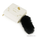 Japan Sanrio Bifold Wallet - Hello Kitty : White Gold Dangling Tail - 5
