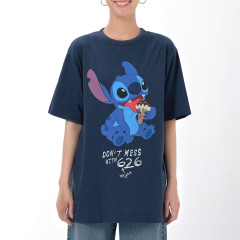 Japan Disney Store T-shirt - Stitch : Dont Mess With 626 Navy T-Shirt Collection