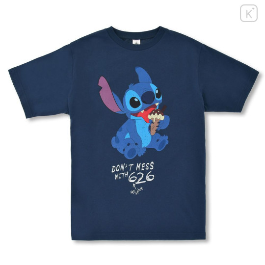 Japan Disney Store T-shirt - Stitch : Dont Mess With 626 Navy T-Shirt Collection - 3