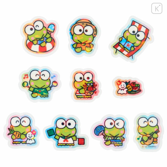 Japan Sanrio Original Hologram Sticker - Keroppi : Summer Lime Soda - 2