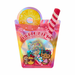 Japan Sanrio Original Hologram Sticker - Hello Kitty : Summer Pinapple Soda Swimsuit Tan Sunburned