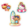 Japan Sanrio Original Hologram Sticker - Hello Kitty : Summer Pinapple Soda Swimsuit Tan Sunburned - 5