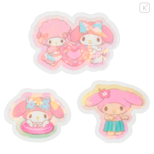 Japan Sanrio Original Hologram Sticker - My Melody & My Sweet Piano : Summer Soda Swimsuit - 3