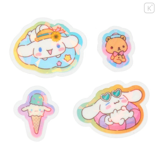 Japan Sanrio Original Hologram Sticker - Pompompurin : Summer Pineapple Soda Swimsuit - 4