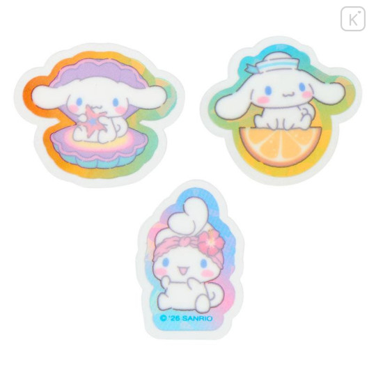 Japan Sanrio Original Hologram Sticker - Pompompurin : Summer Pineapple Soda Swimsuit - 5
