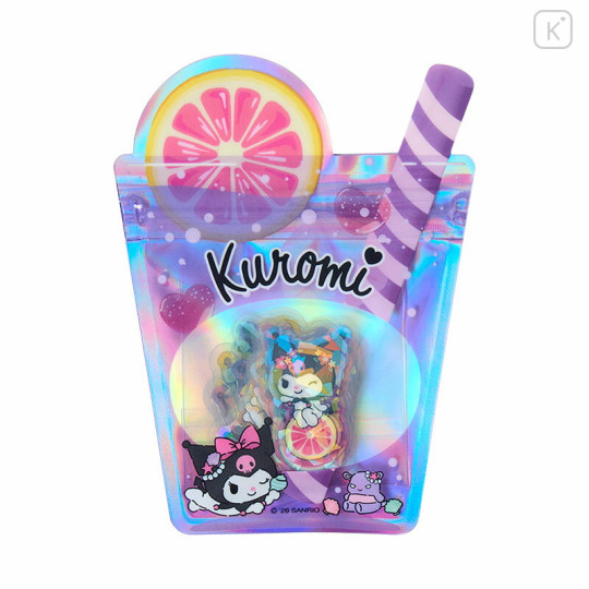 Japan Sanrio Original Hologram Sticker - Kuromi : Summer Soda Swimsuit - 1
