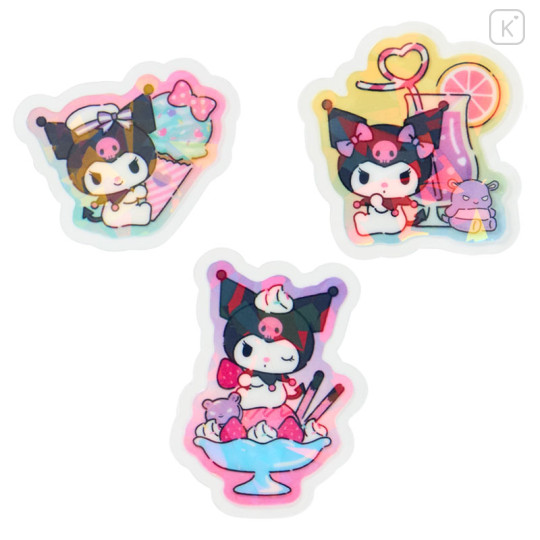 Japan Sanrio Original Hologram Sticker - Kuromi : Summer Soda Swimsuit - 3