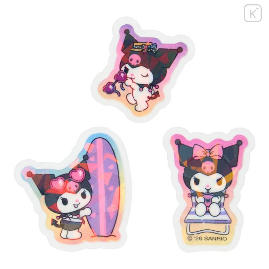 Japan Sanrio Original Hologram Sticker - Kuromi : Summer Soda Swimsuit - 5