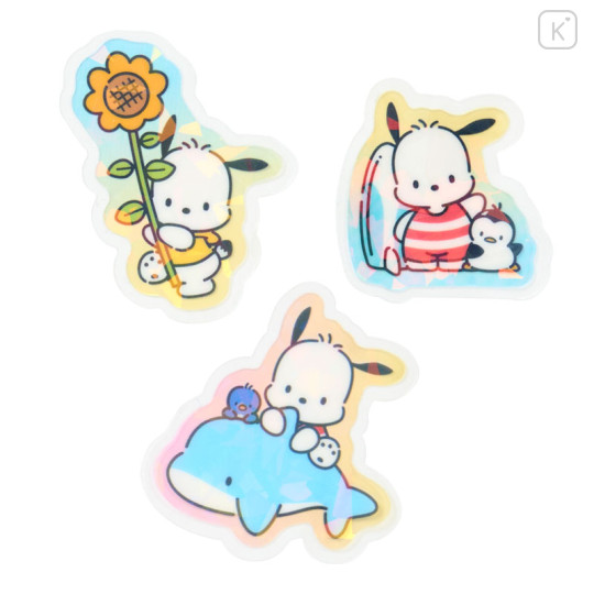 Japan Sanrio Original Hologram Sticker - Pochacco : Summer Soda - 3